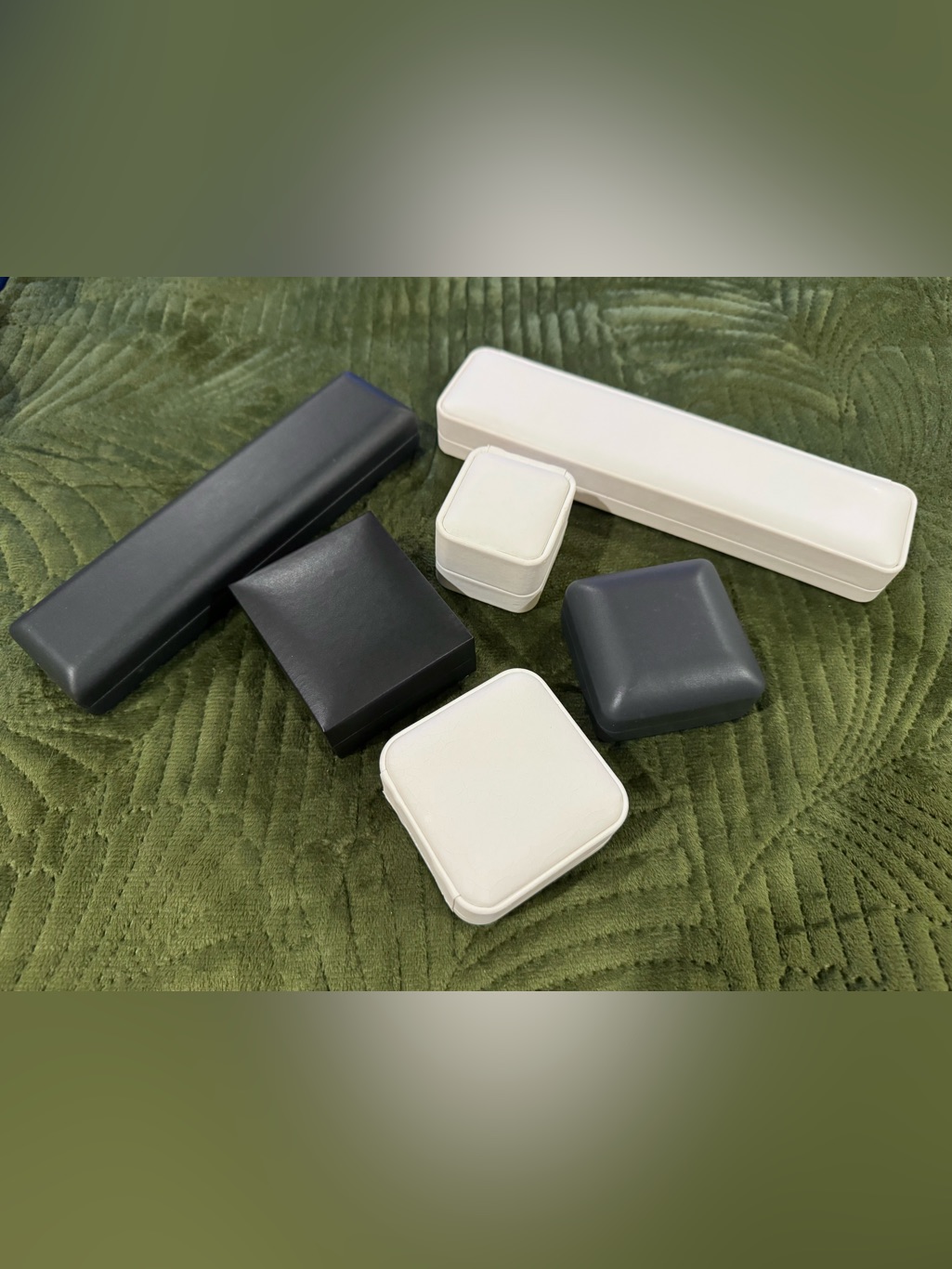 Assorted Jewelry Gift Box Lot Of 6 Empty Presentation Faux Leather